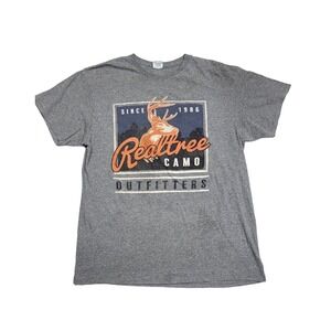 Vintage Realtree Camo Outfitters Single Stitch True Gray Graphic Men's Large